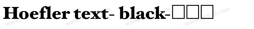 Hoefler text- black字体转换